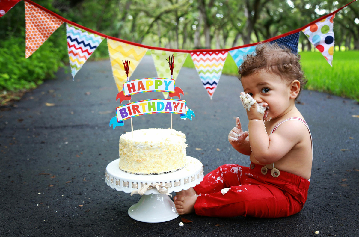 She was eating full meals plus snacks and even enjoyed cake on her 1st birthday!